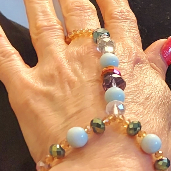 Colorful Beaded slave bracelet - Picture 2 of 5